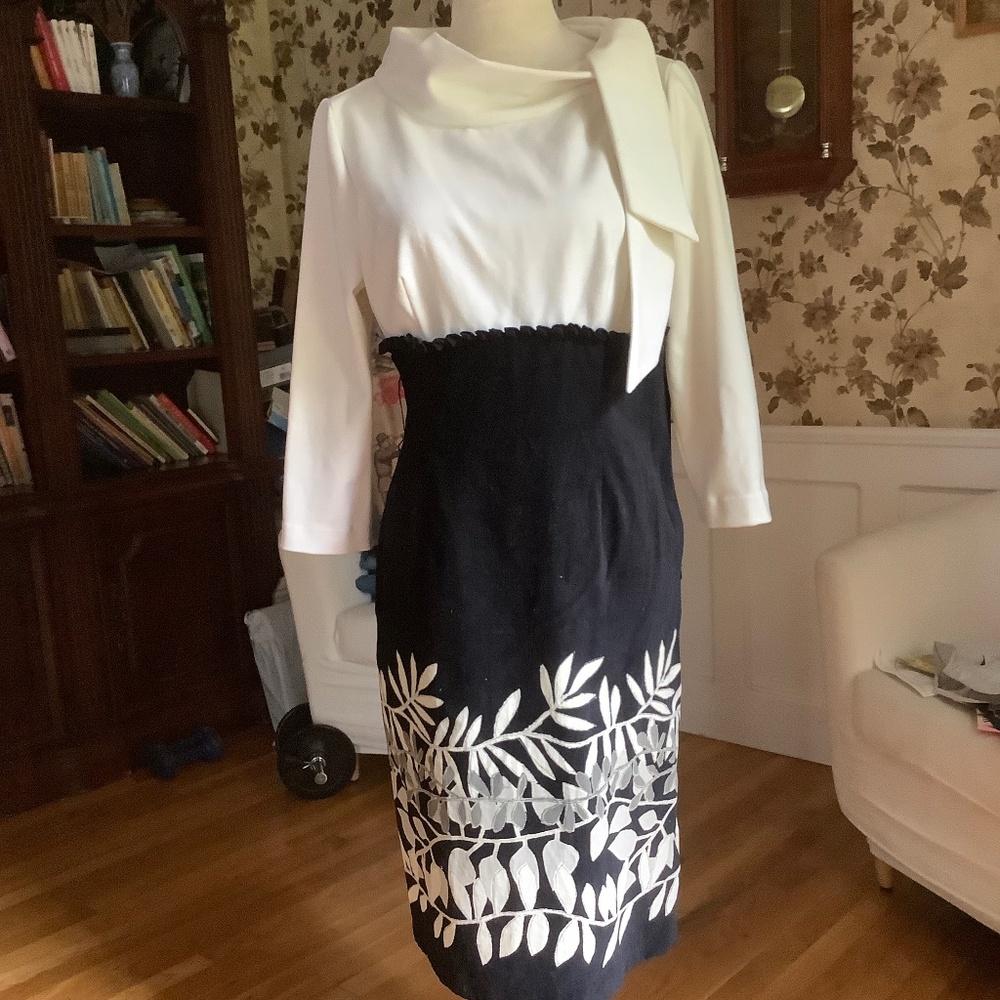 Steve Maden Mixed Media Black and White Dress Size Small